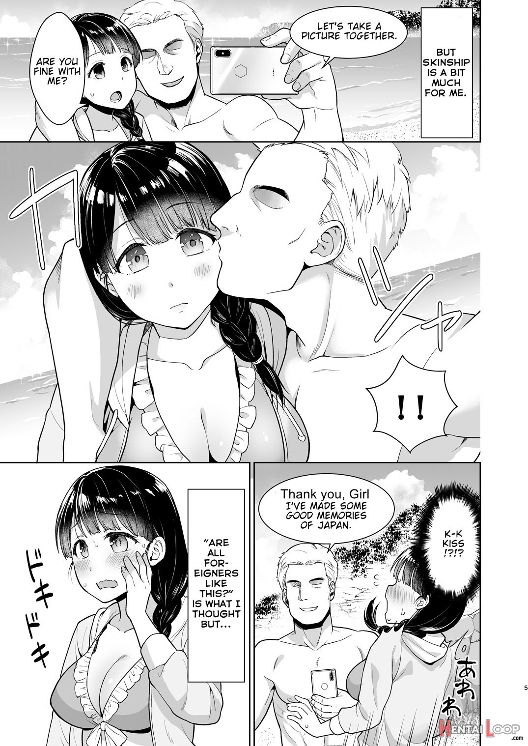 Iya Da To Ienai Jimikei Shoujo To Hamabe No Gaikokujin Ryokoukyaku page 4