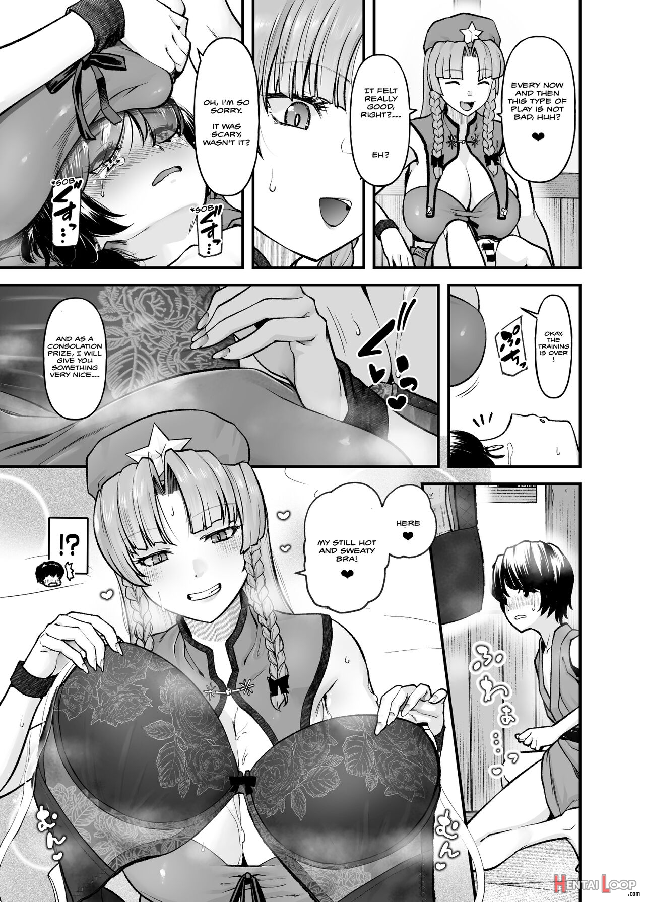 Monban No Onee-san No Asedaku Milk Oppai page 15