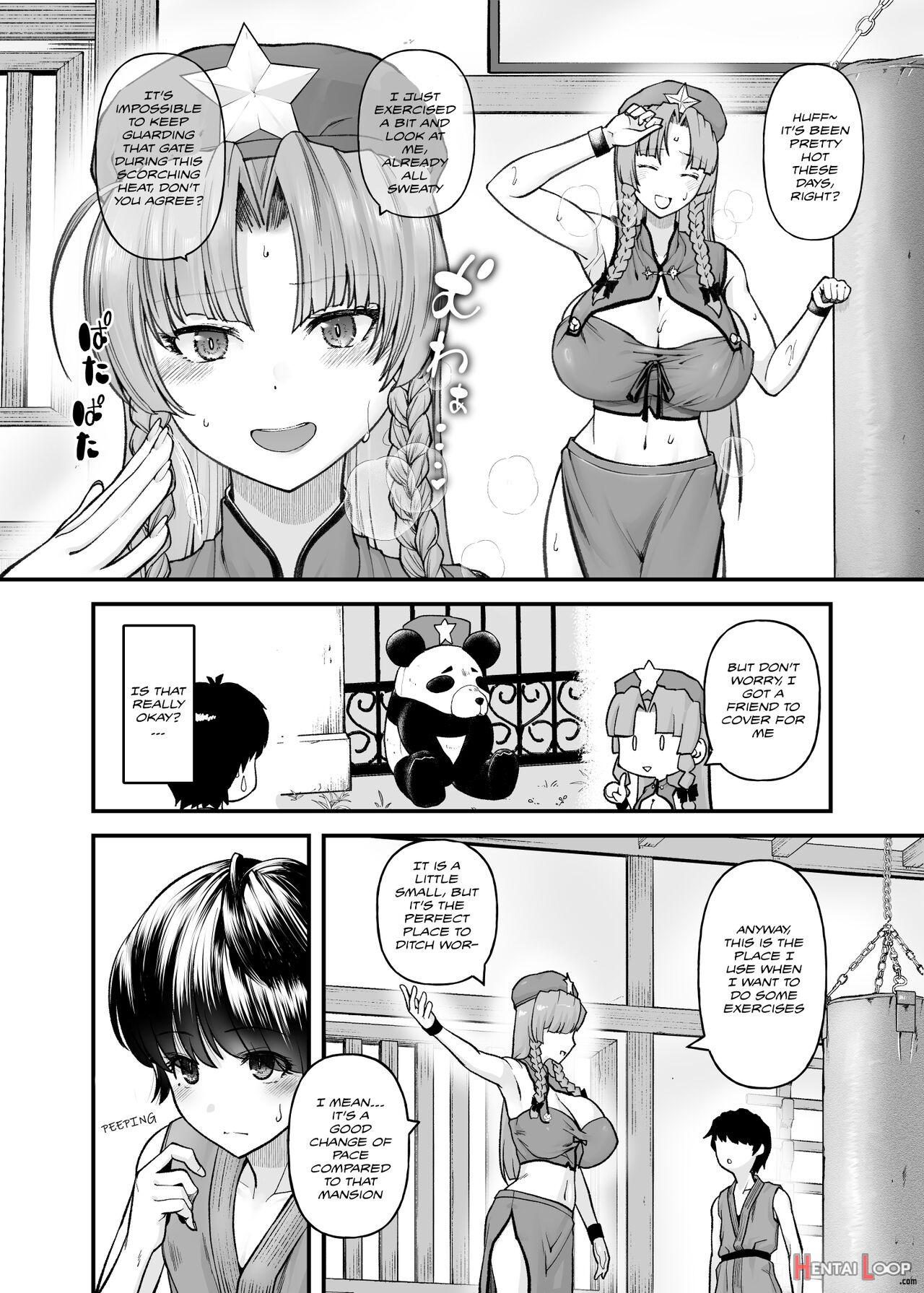 Monban No Onee-san No Asedaku Milk Oppai page 4