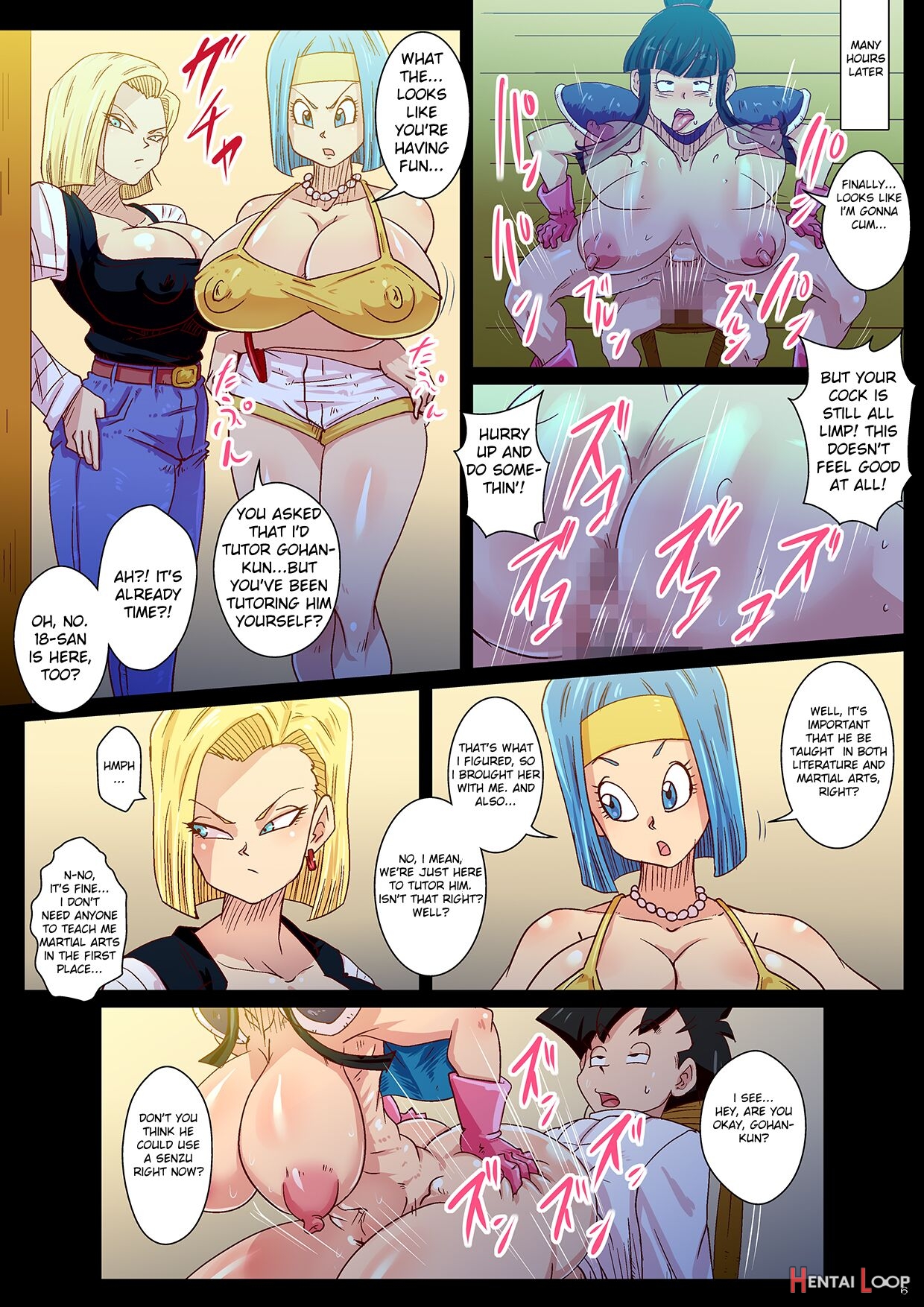 Gohan's Special Training To Control His Sexual Desire With Bulma And No.18 As His Tutors page 6