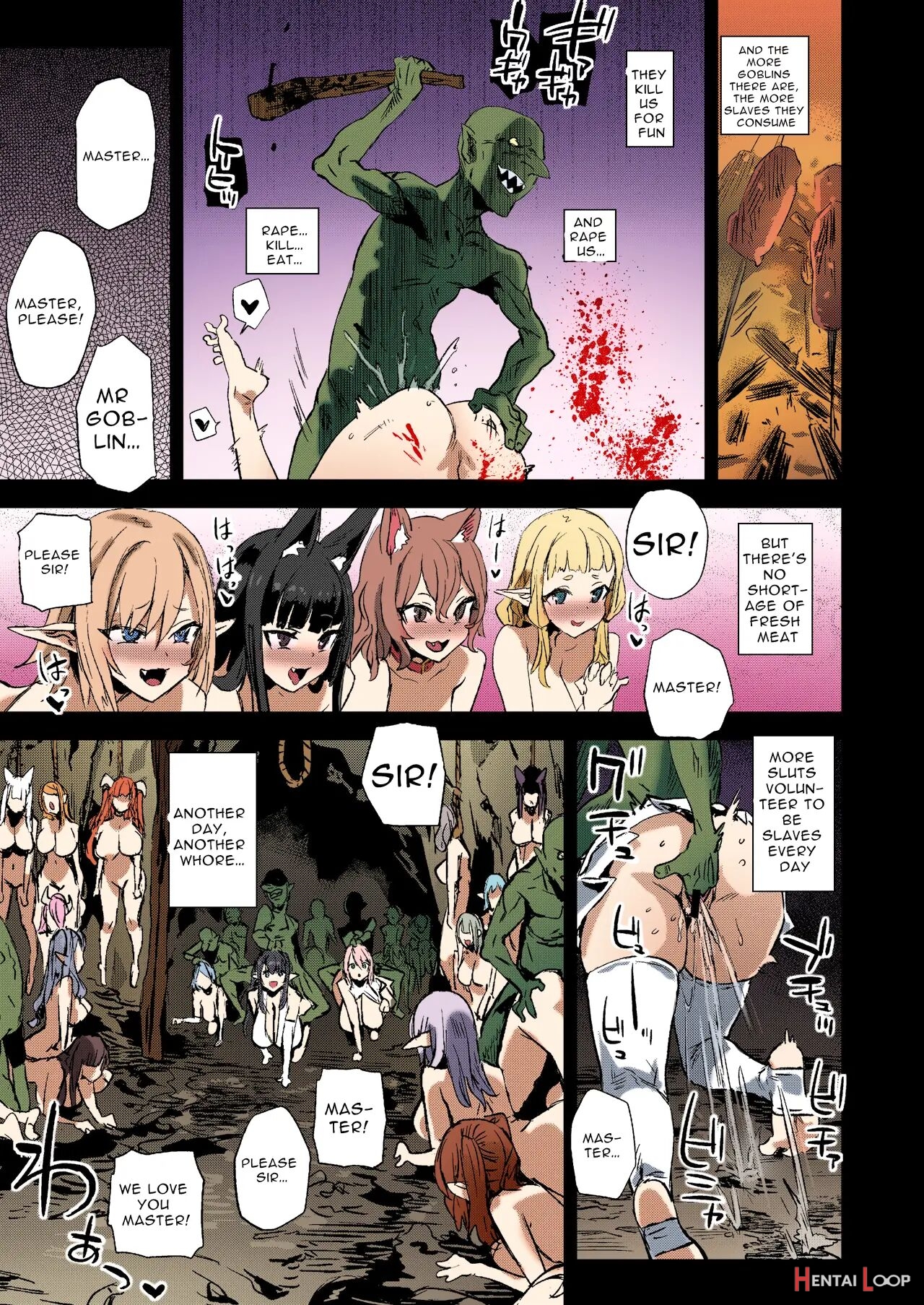 Succubus Joou Vs Zako Goblin - Victim Girls R Colored page 41