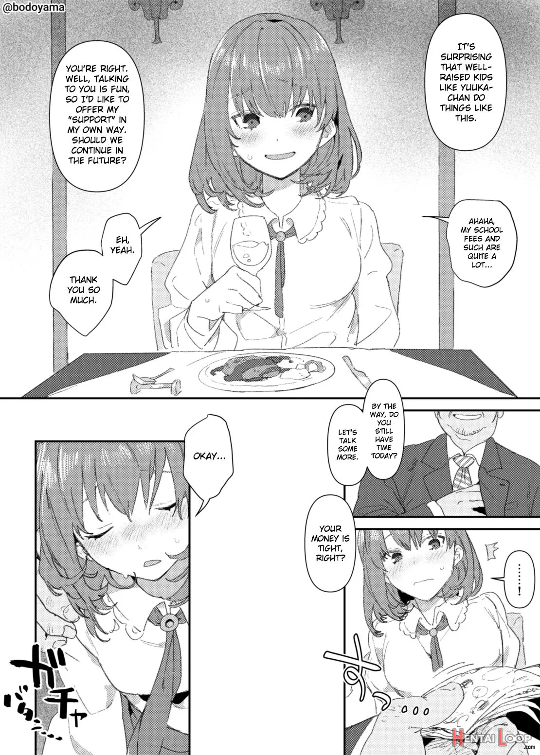 A Girl Who Got Drunk And Ended Up Being Forced Into Compensated Dating When She Was Doing "papakatsu" page 1