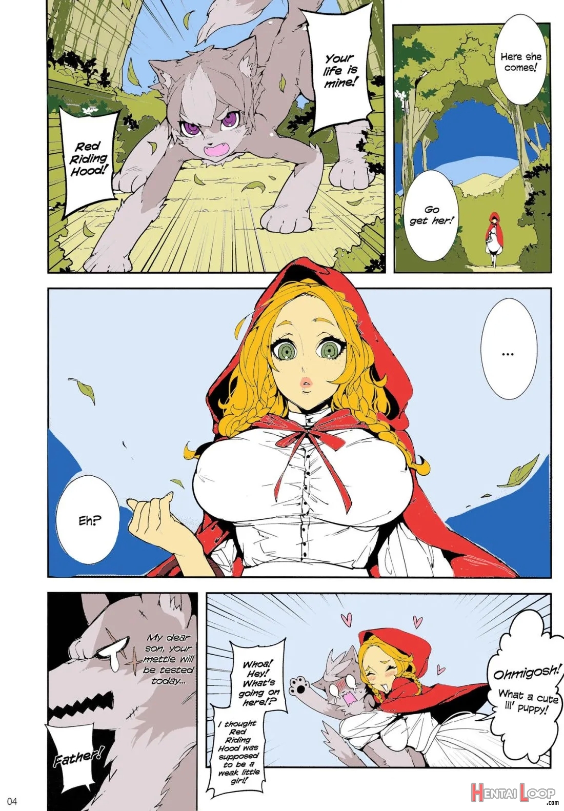 Dounen Hakai ~ookina Akazukin & Chiisaki Ookami~ - Colorized page 5