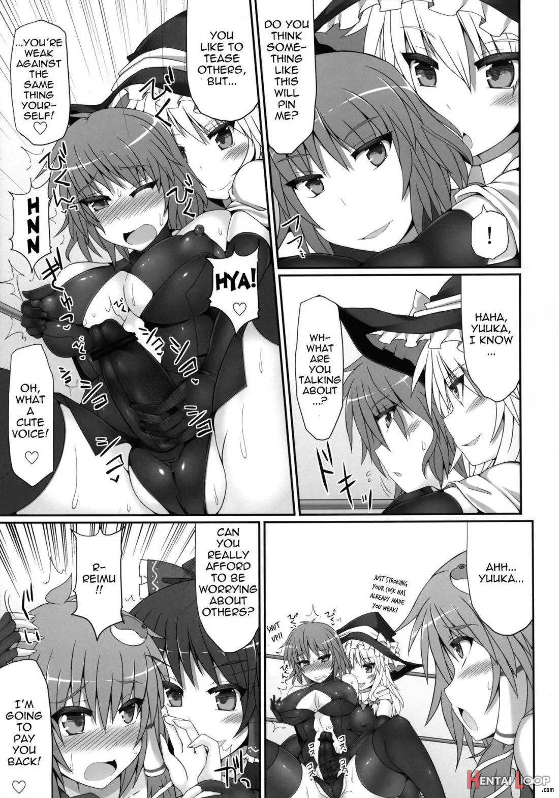 Gensoukyou Futanari Chinpo Wrestling 2 - Reimu & Marisa Vs Yuuka & Sanae page 30