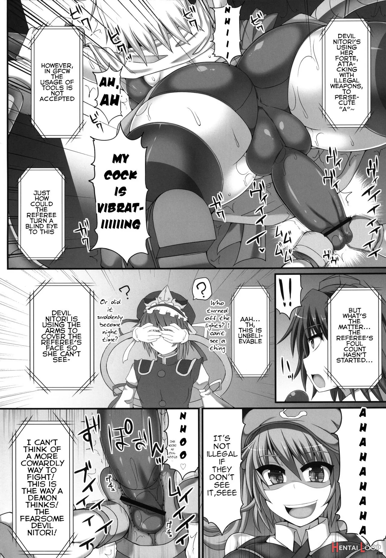 Gensoukyou Futanari Chinpo Wrestling 3 - Kamen Ningyou Tsukai "a" Vs Devil Nitori page 11