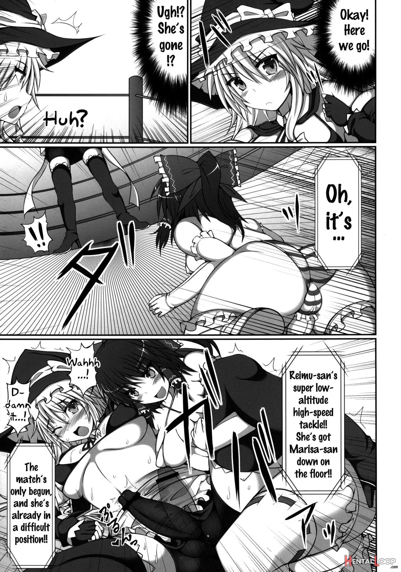 Gensoukyou Futanari Chinpo Wrestling - Reimu Vs Marisa page 10