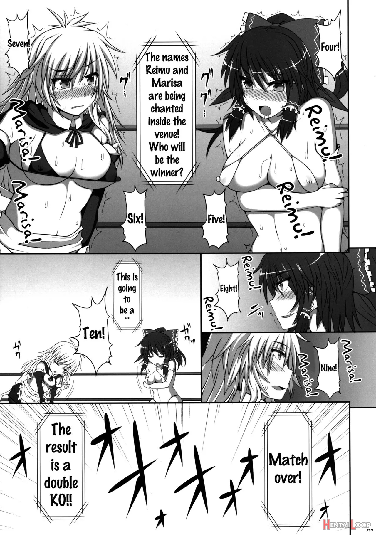 Gensoukyou Futanari Chinpo Wrestling - Reimu Vs Marisa page 30