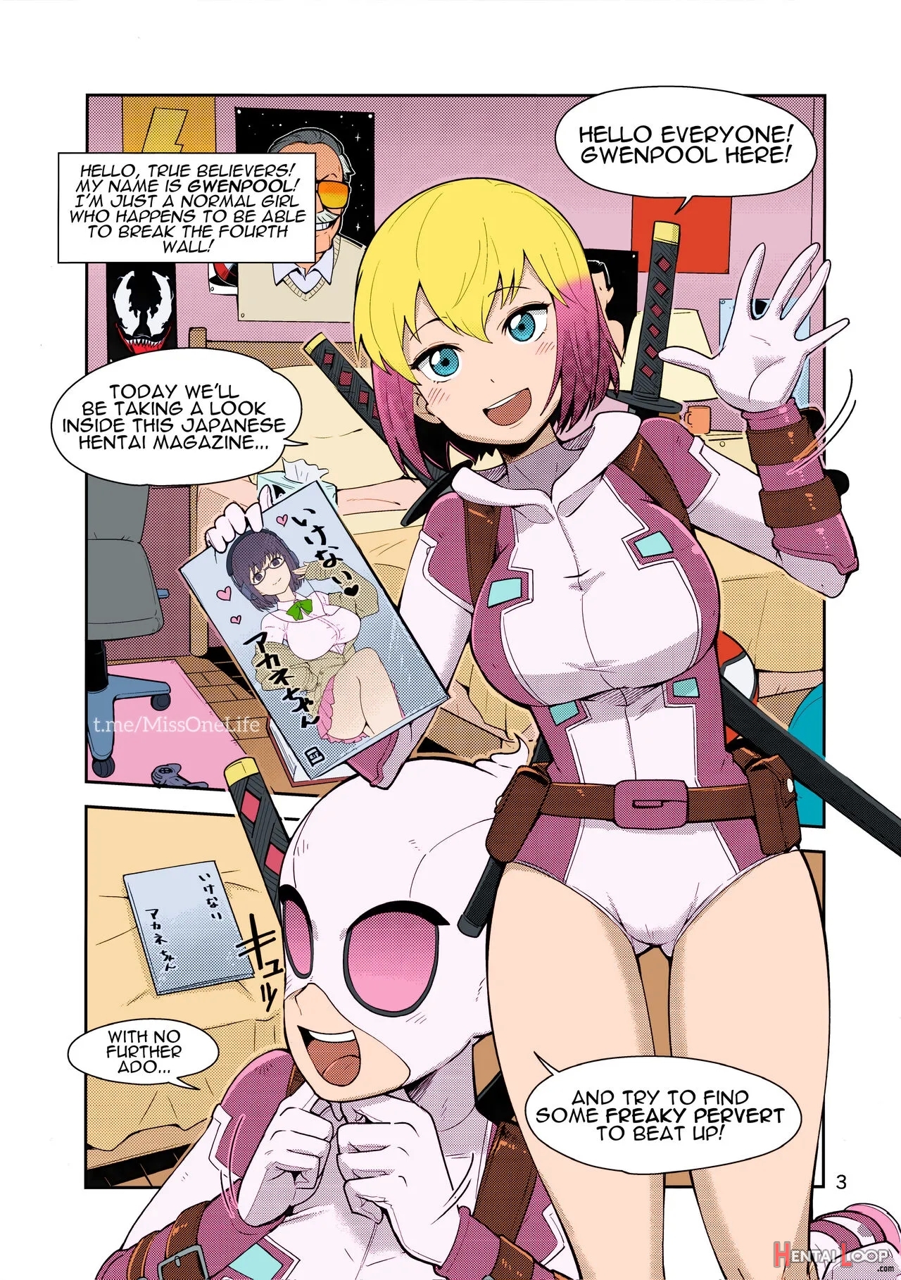 Gwenpool Ecchi Na Sekai Ni Ojama Shima~su - Colorized page 2