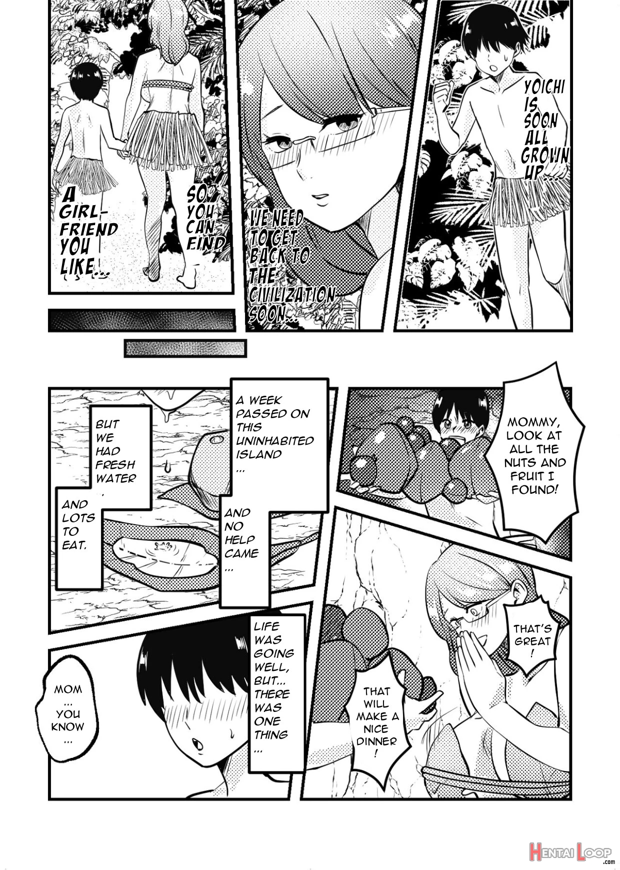 Mama To Musuko Ga Mujintou De Love Love Sex Suru Hanashi page 9