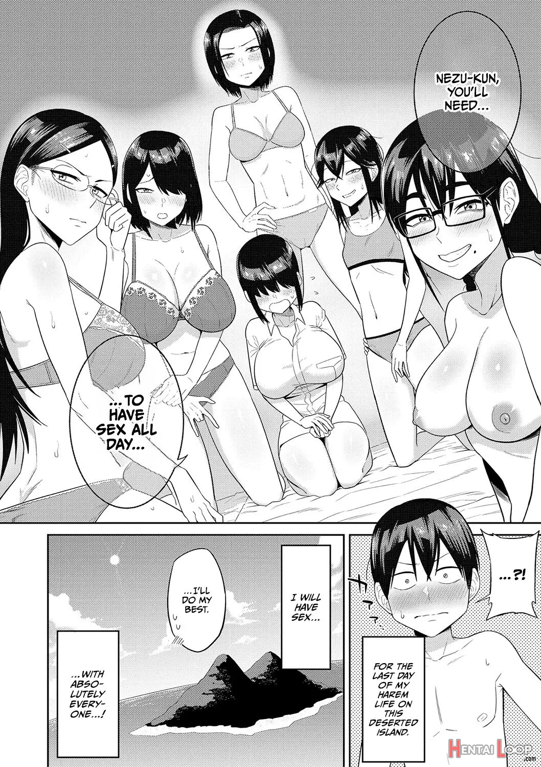 Mujintou De, Sex Ni Kyoumi Shinshin Na Dosukebe Inkya Joshi-tachi To Harem Life page 76