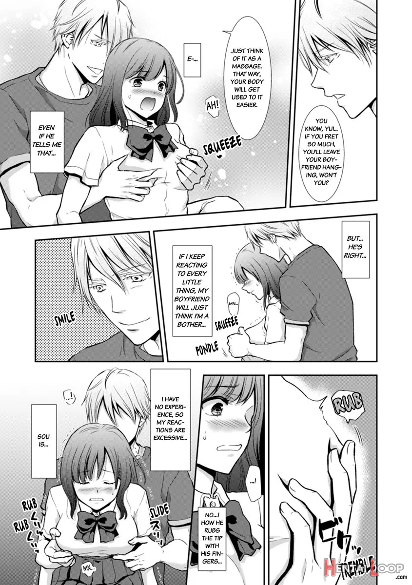 "sex No Benkyou Shiyokka?" Kareshi Ga Iru No Ni Itoko Kara Shojo Wo Ubaware Zecchou Shidou page 11