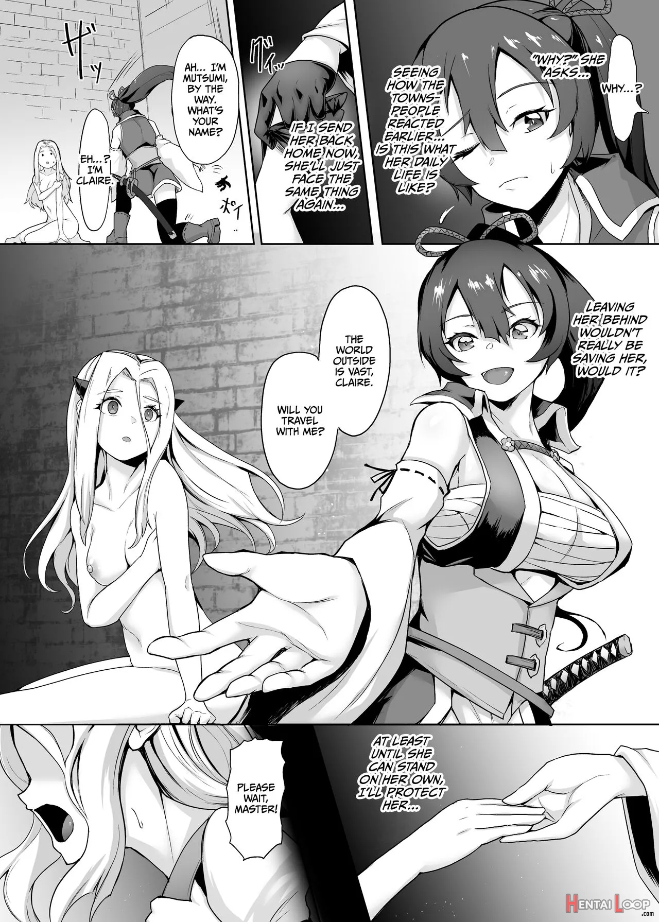 Tsuyoku Yasashii Onna Samurai, Futanari Ni Kaerare Tasuketa Musume Ni Level Drain Sareryoku De Nejifuserare Kyousei Shasei page 6