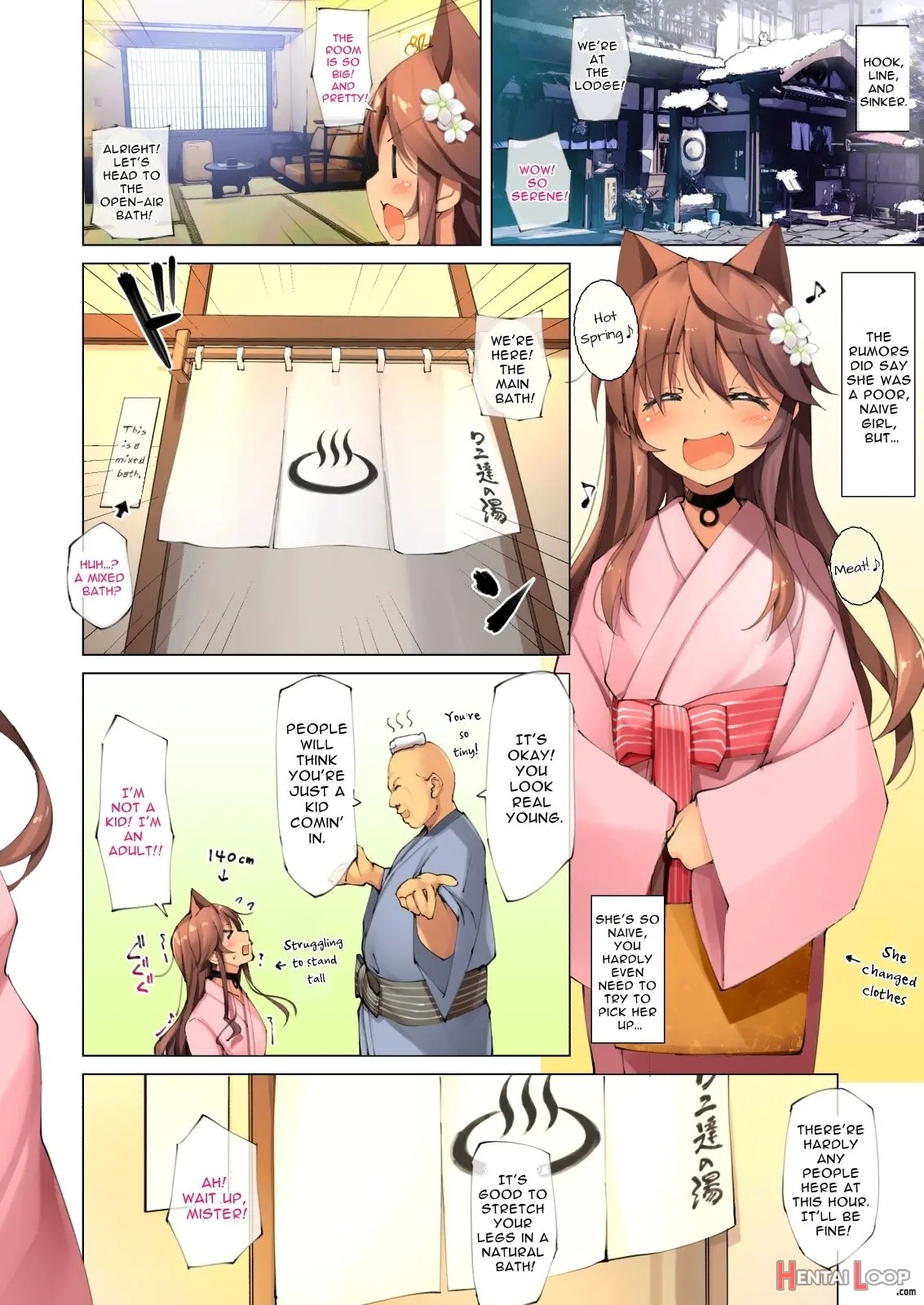 Neko Neko Note 7 Choroi Shoujo Onsen Sasotte Yukemuri Sex Suru Hon + Omake page 5