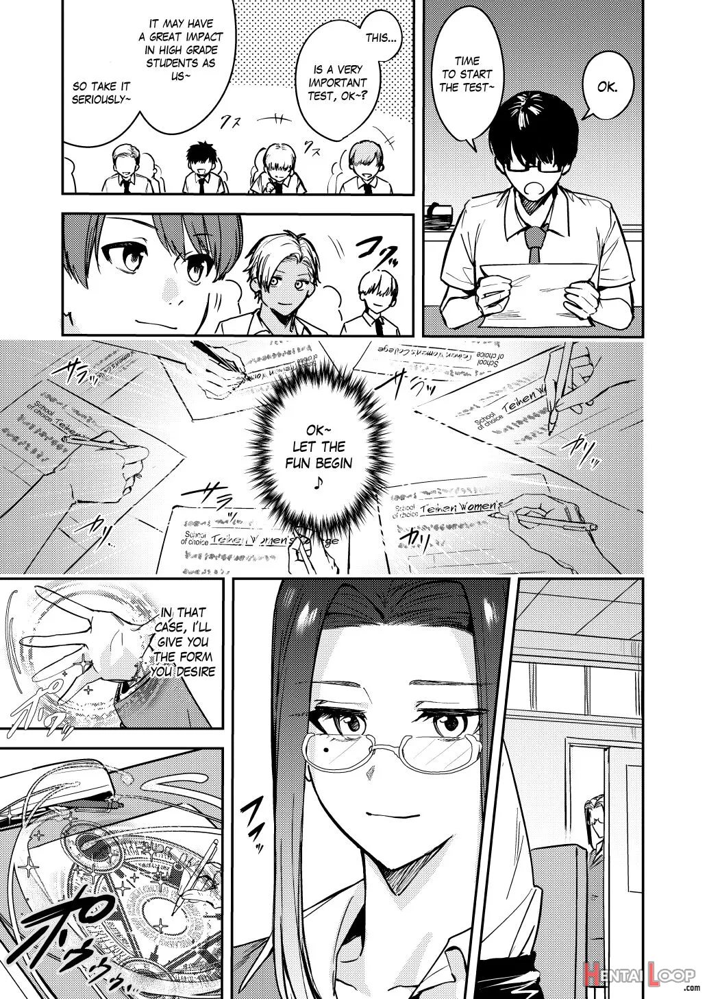 Shuudan Nyotaika Gal, Ochiru page 4