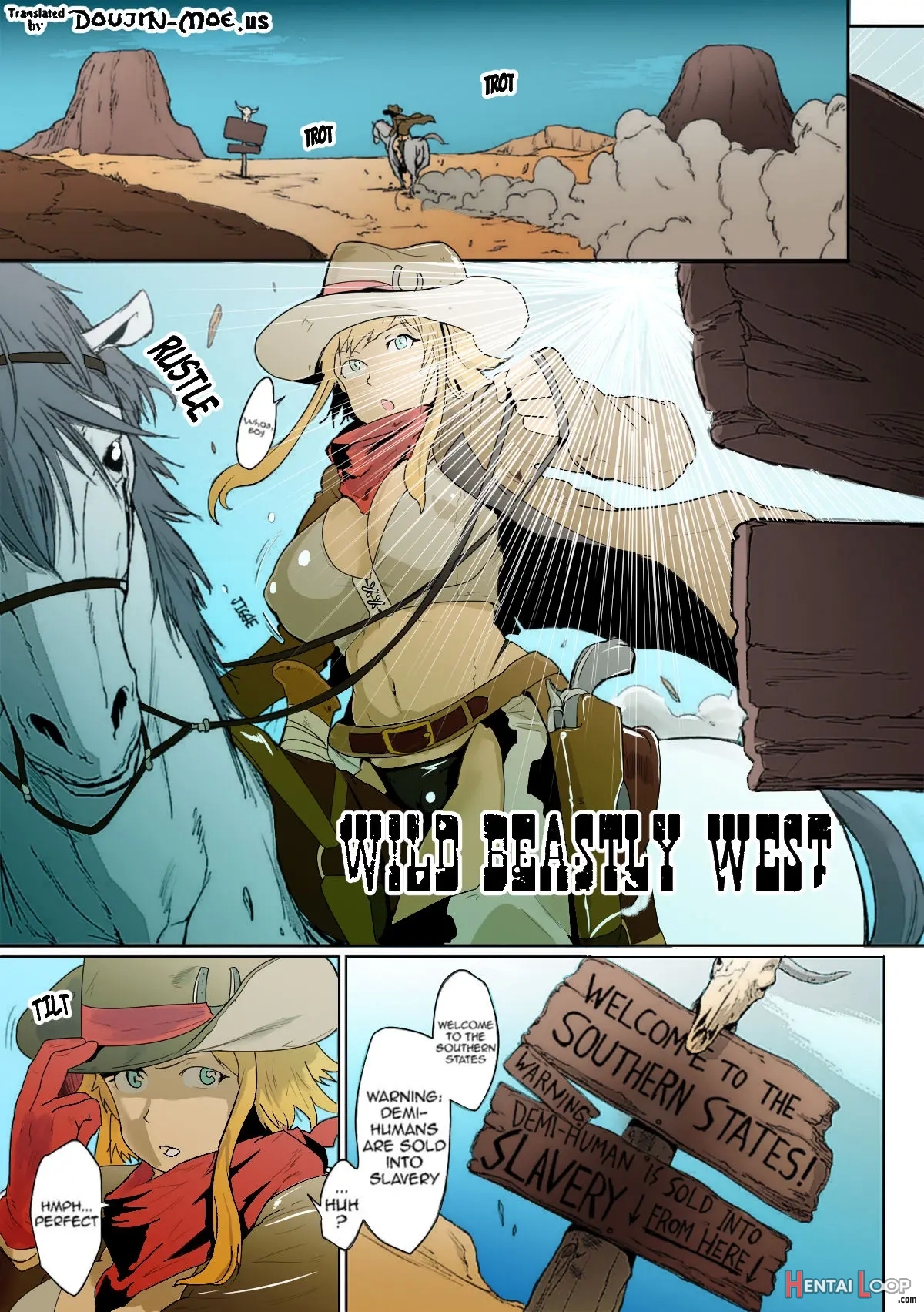 Wild Beastly West - Colorized page 1